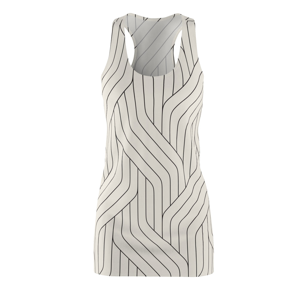 Geo Stripe Cut & Sew Racerback Dress (AOP)