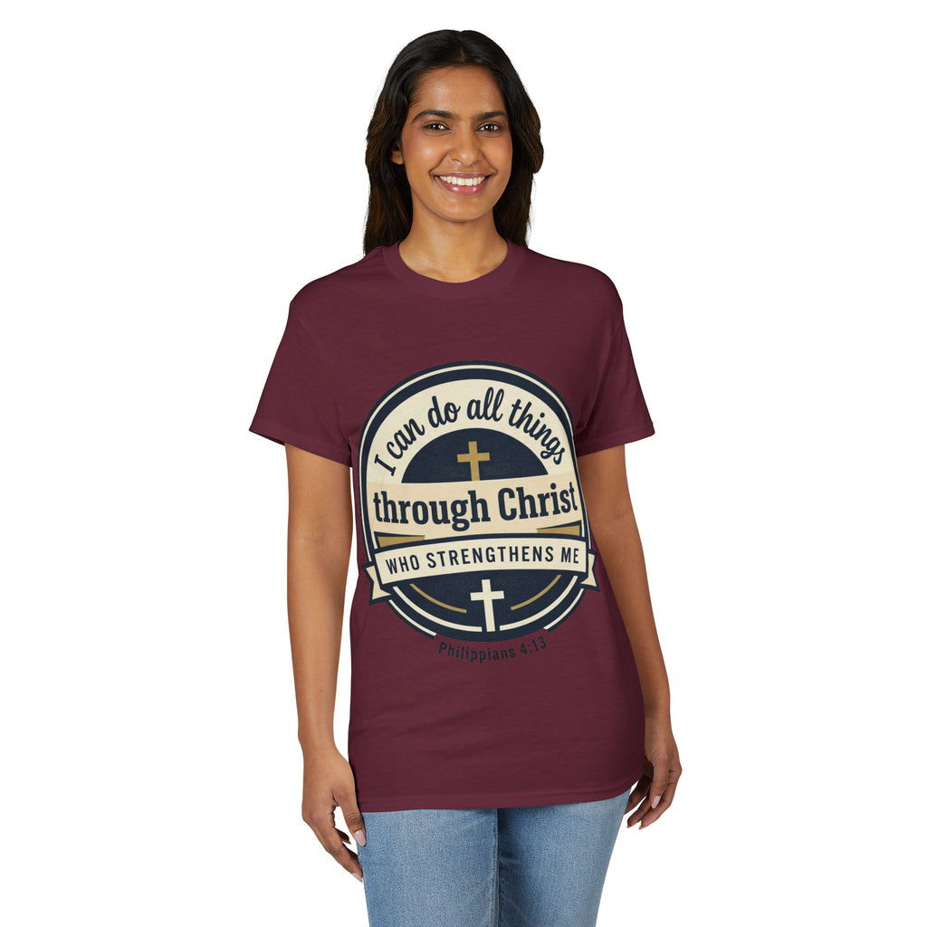"I Can Do All Things Christ" Philippians 4:13 Graphic - Unisex DryBlend® Moisture Wicking Tee