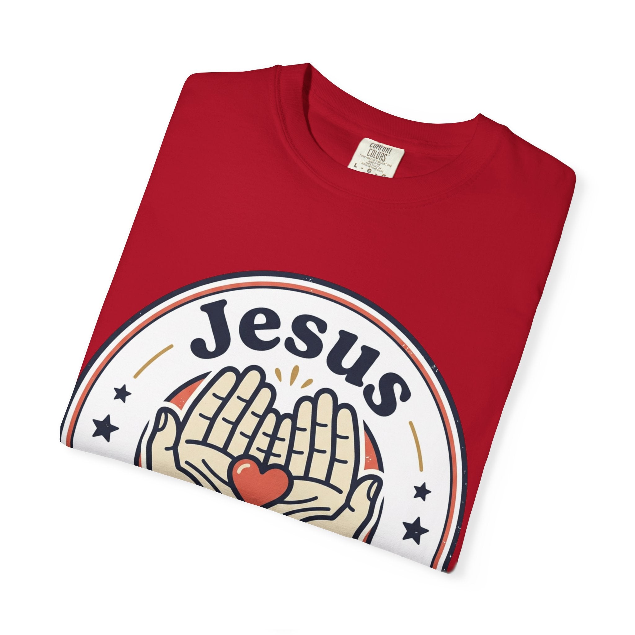 Unisex Garment-Dyed T-shirt | Jesus Loves Me Graphic