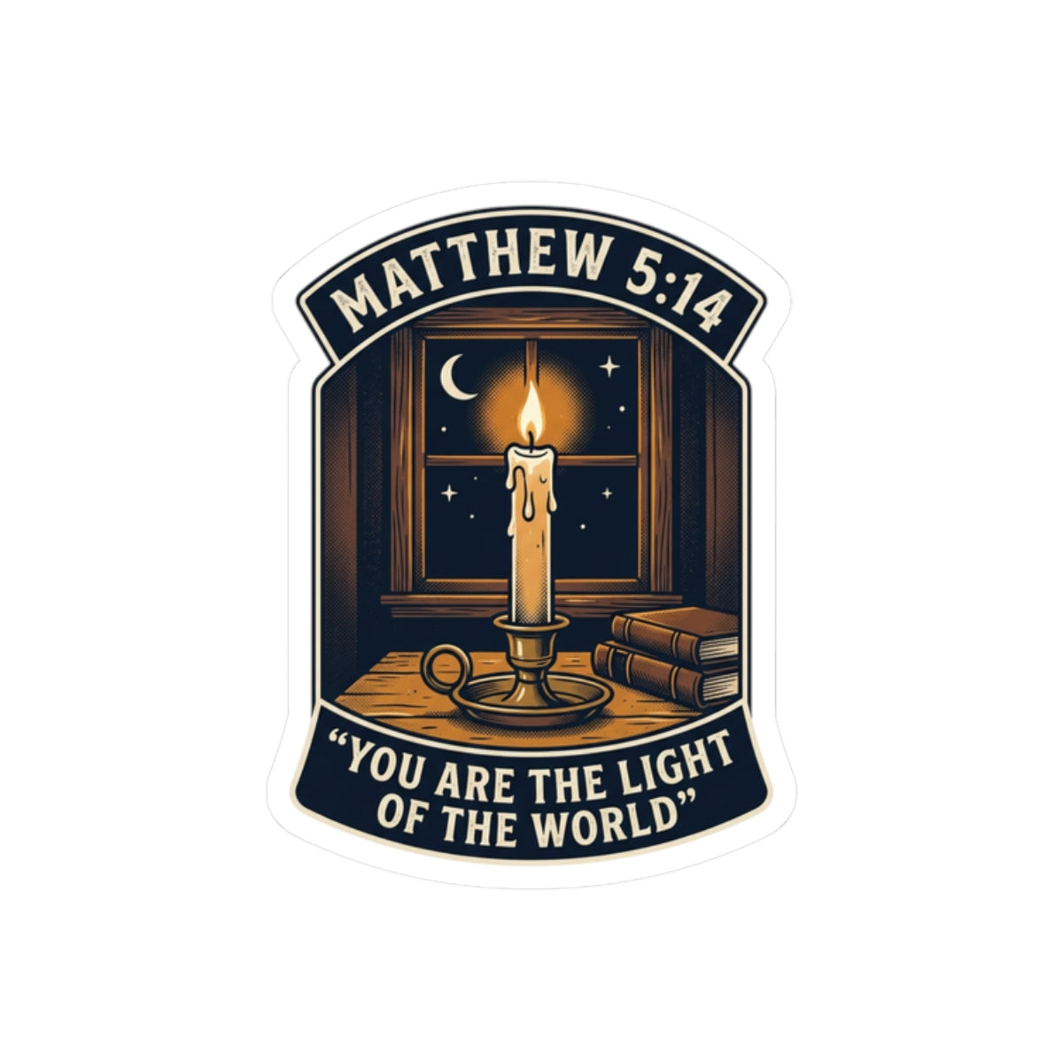 “You Are the Light of the World” Scripture Graphic —  Kiss-Cut Vinyl Sticker