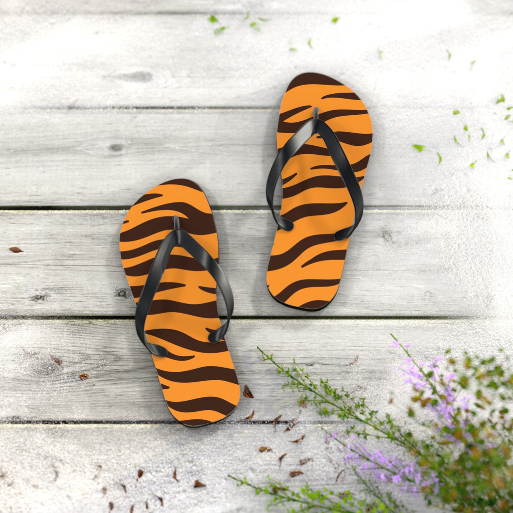 Tiger Stripe Flip Flops