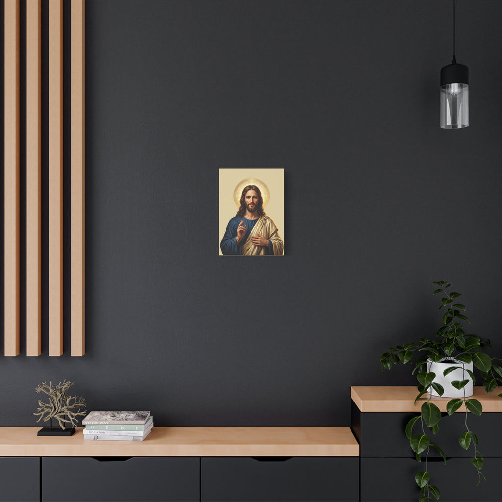 Jesus Portrait - Matte Stretched Canvas Print