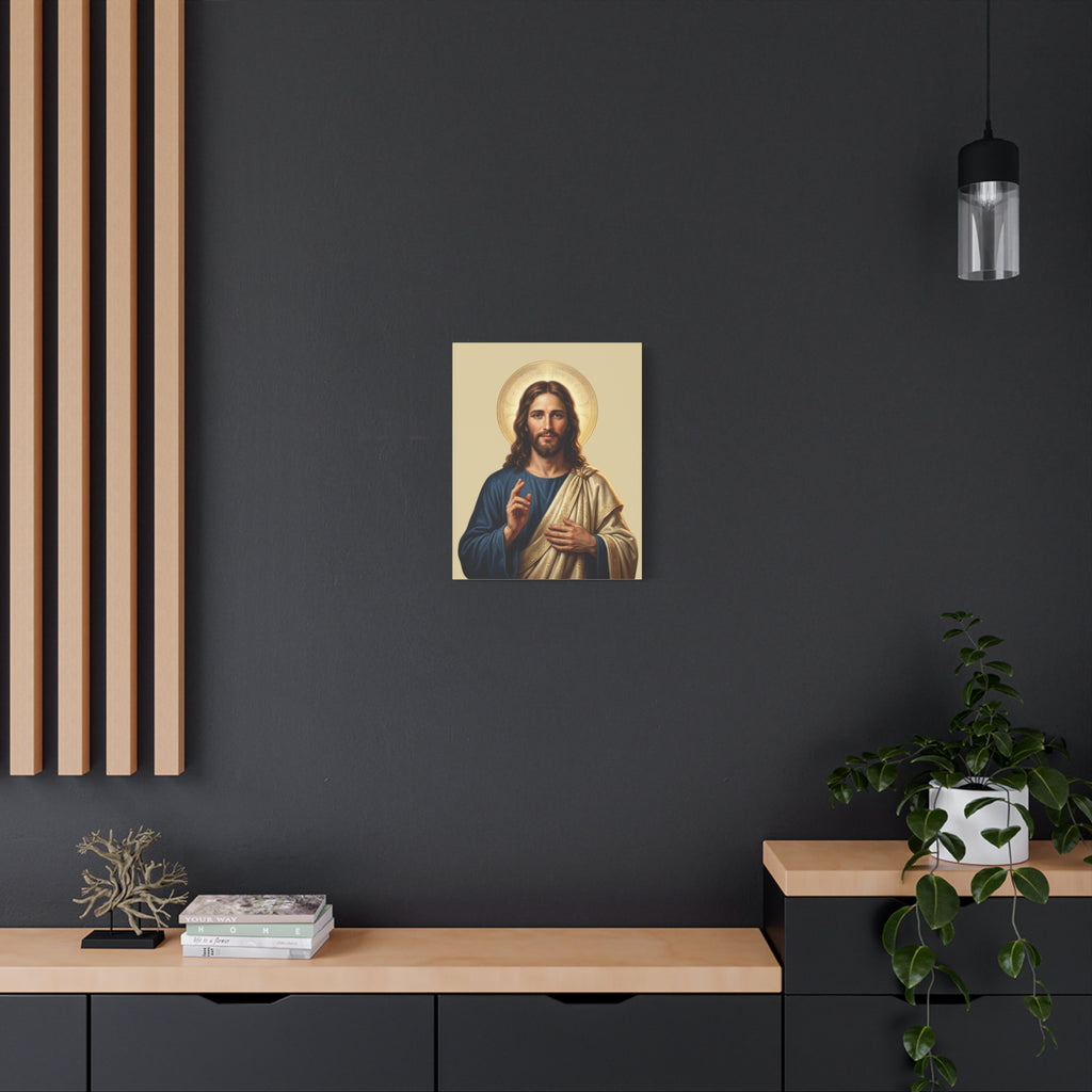 Jesus Portrait - Matte Stretched Canvas Print
