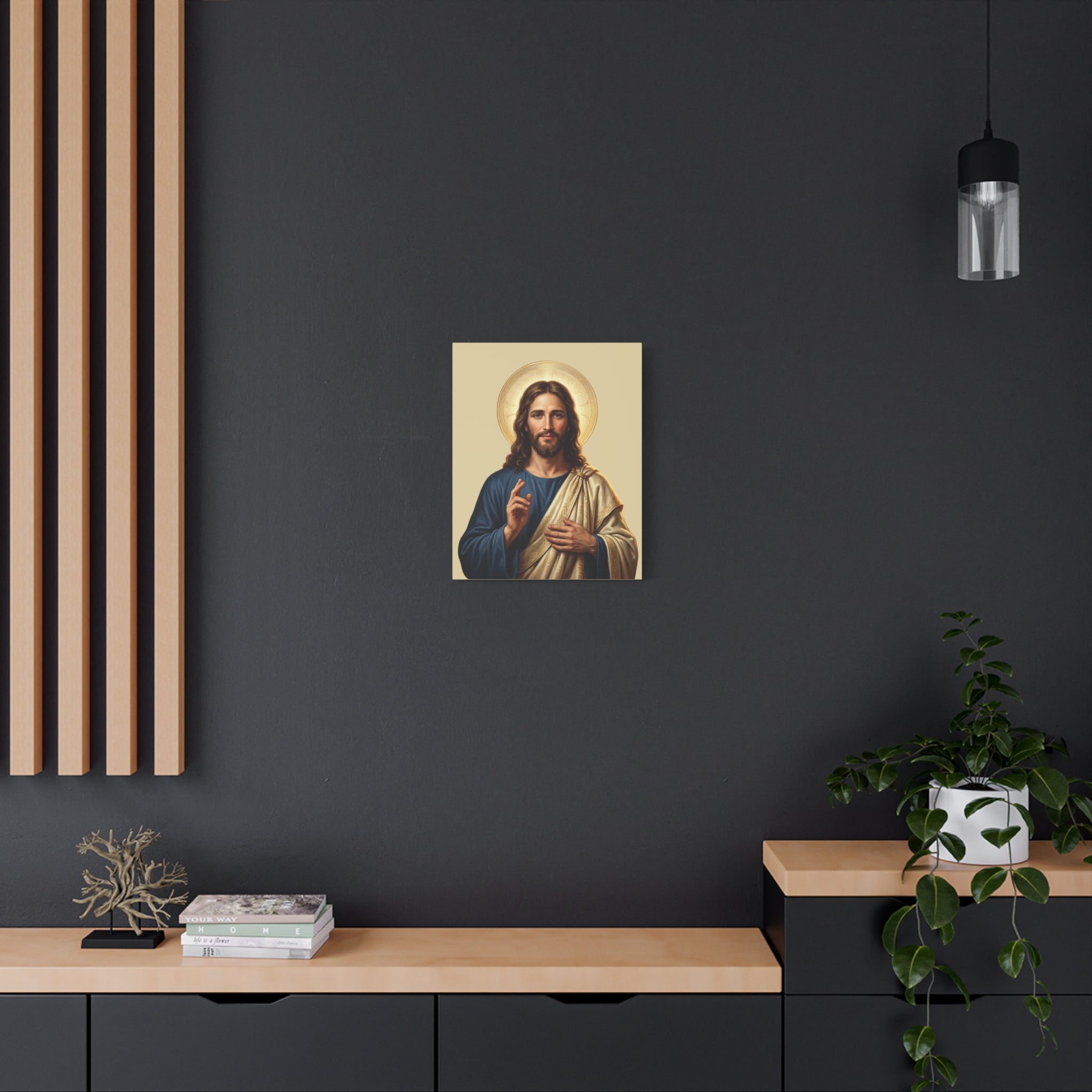 Jesus Portrait - Matte Stretched Canvas Print
