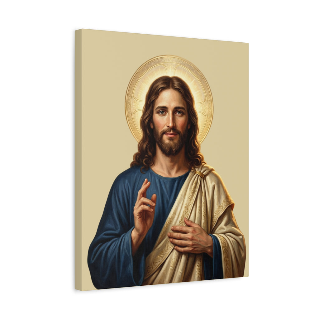 Jesus Portrait - Matte Stretched Canvas Print