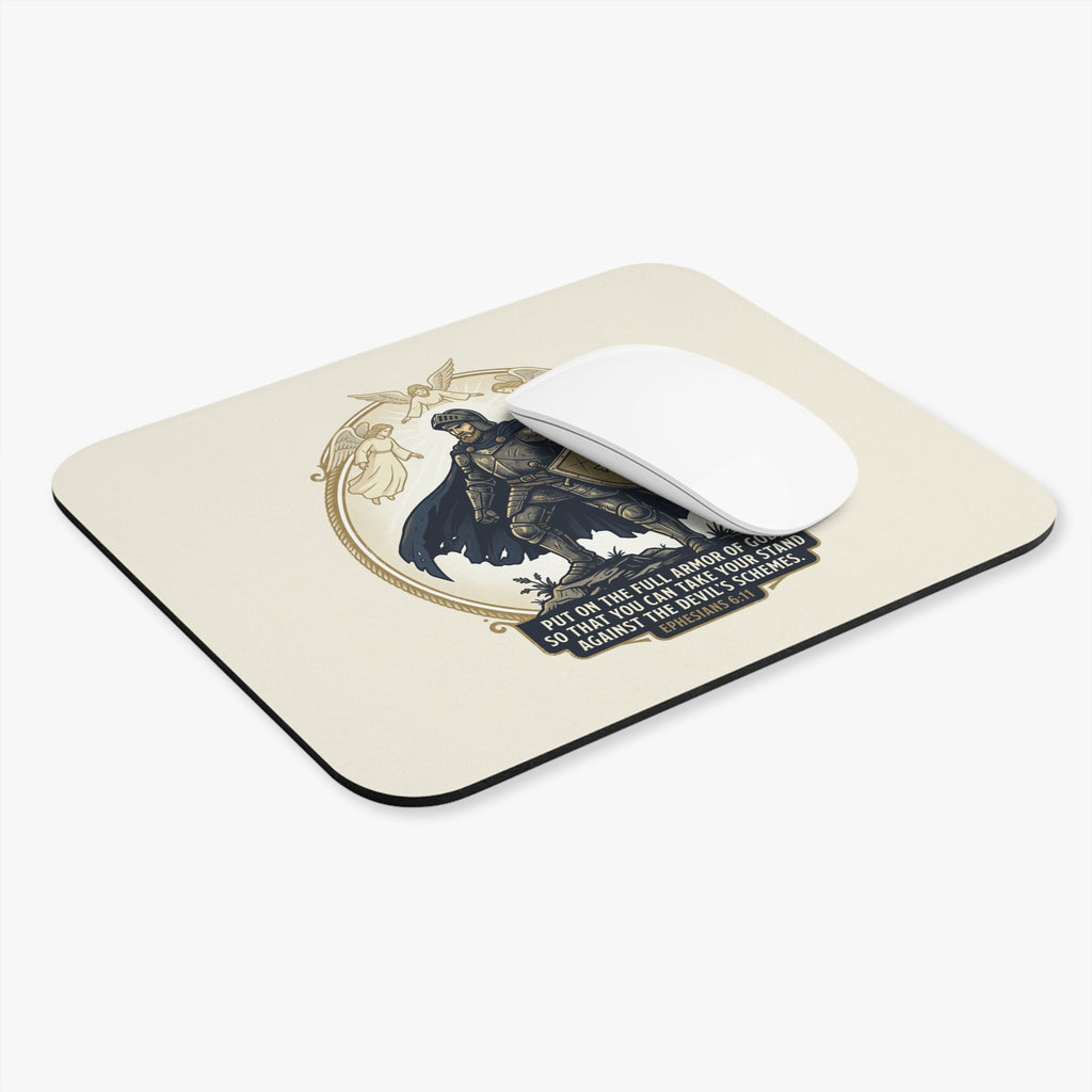 "Put on the Full Armor of God" Ephesians 6:11 - Rectangular Mouse Pad (9"x8")