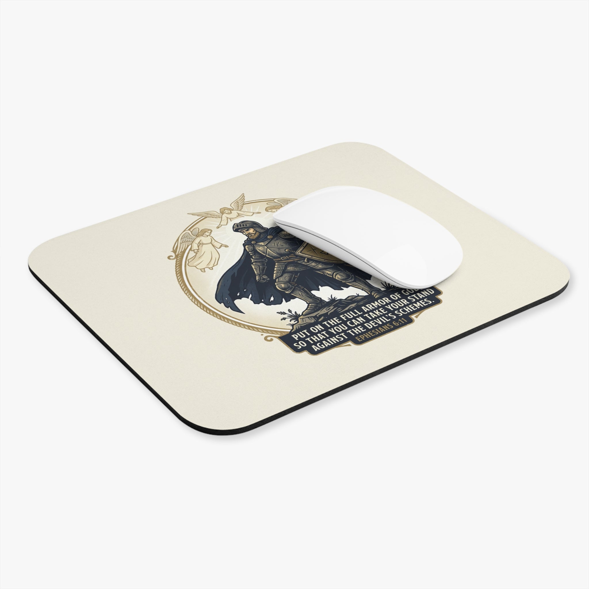 "Put on the Full Armor of God" Ephesians 6:11 - Rectangular Mouse Pad (9"x8")