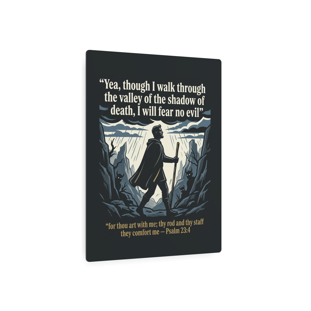 Psalm 23:4 Inspirational Wall Art - Metal Sign