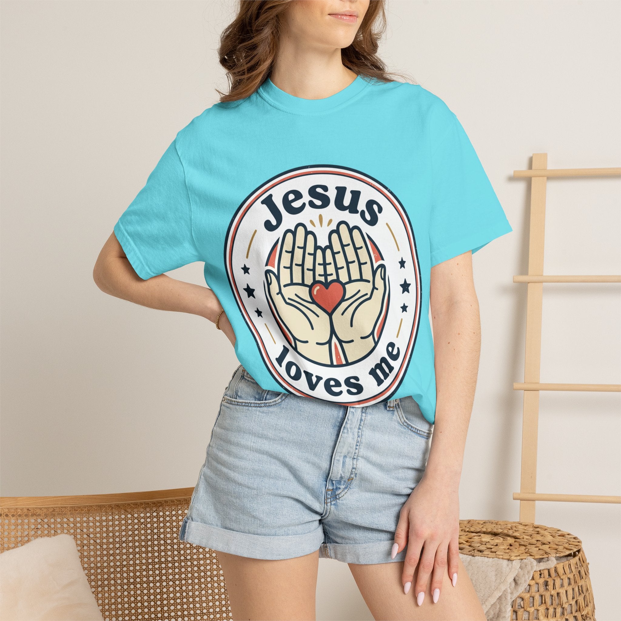 Unisex Garment-Dyed T-shirt | Jesus Loves Me Graphic