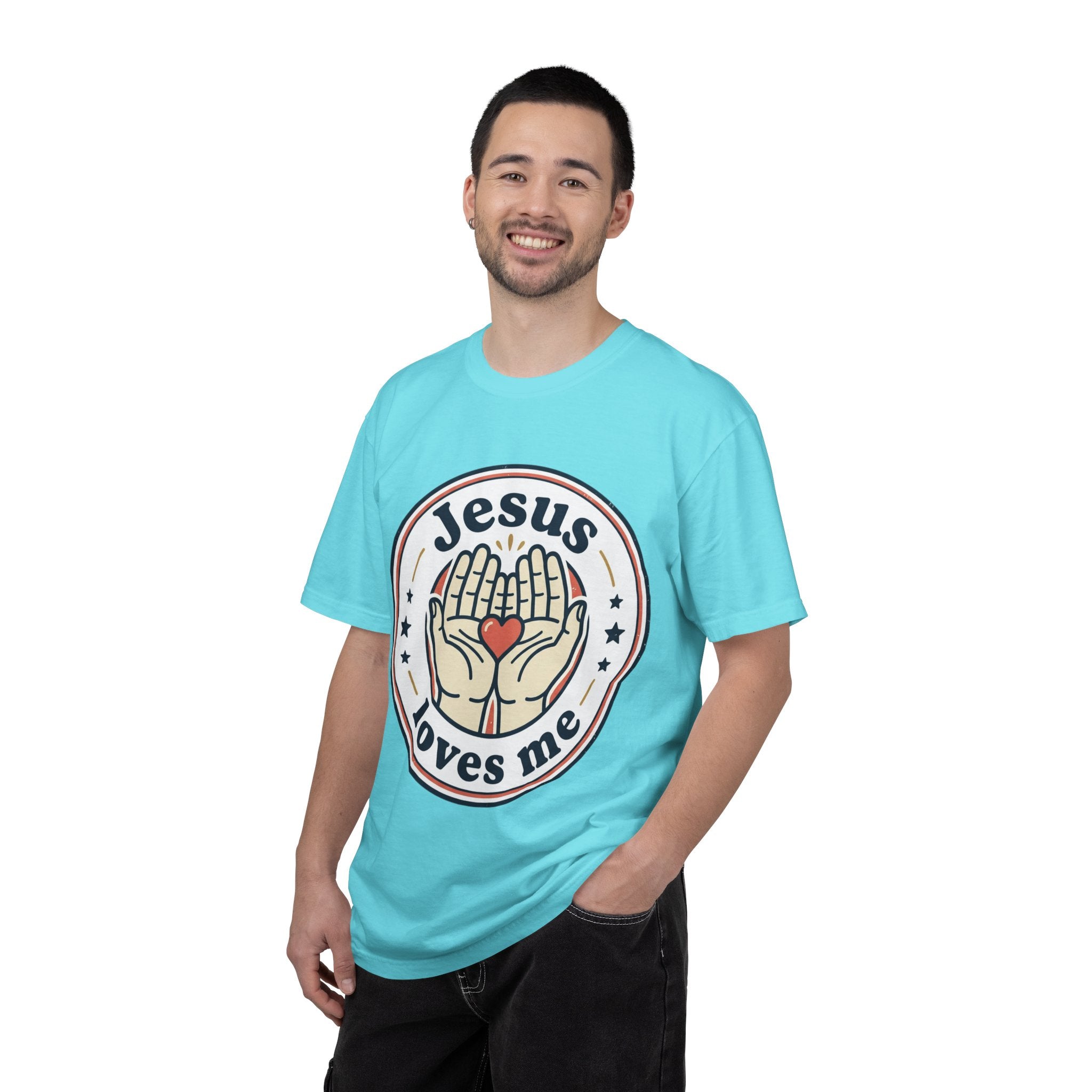 Unisex Garment-Dyed T-shirt | Jesus Loves Me Graphic