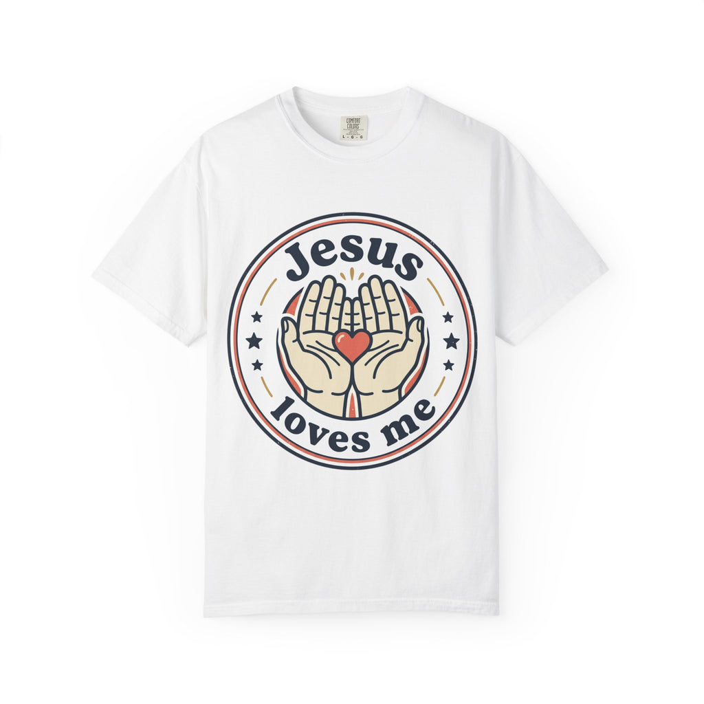Unisex Garment-Dyed T-shirt | Jesus Loves Me Graphic