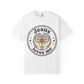Unisex Garment-Dyed T-shirt | Jesus Loves Me Graphic