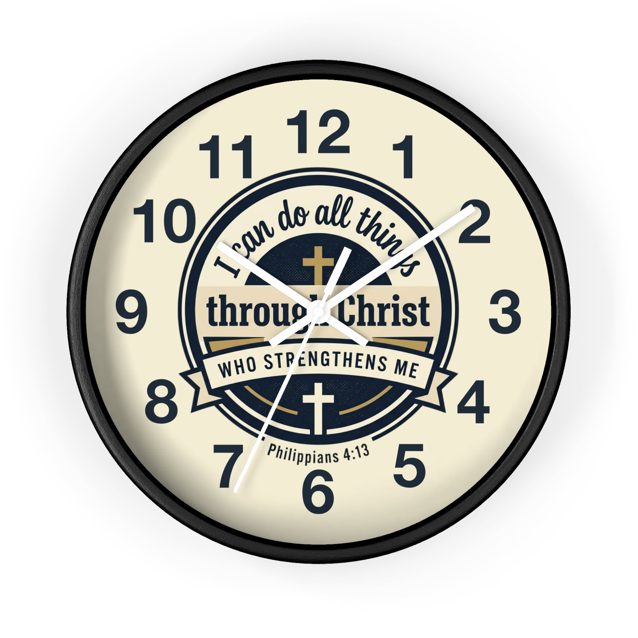 "I Can Do All Things Through Christ" Inspirational Wall Clock