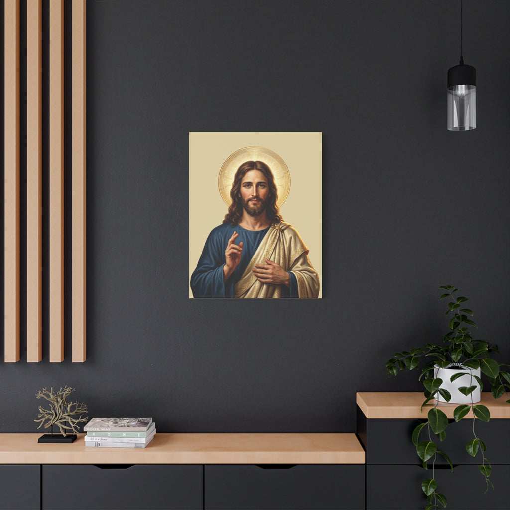 Jesus Portrait - Matte Stretched Canvas Print