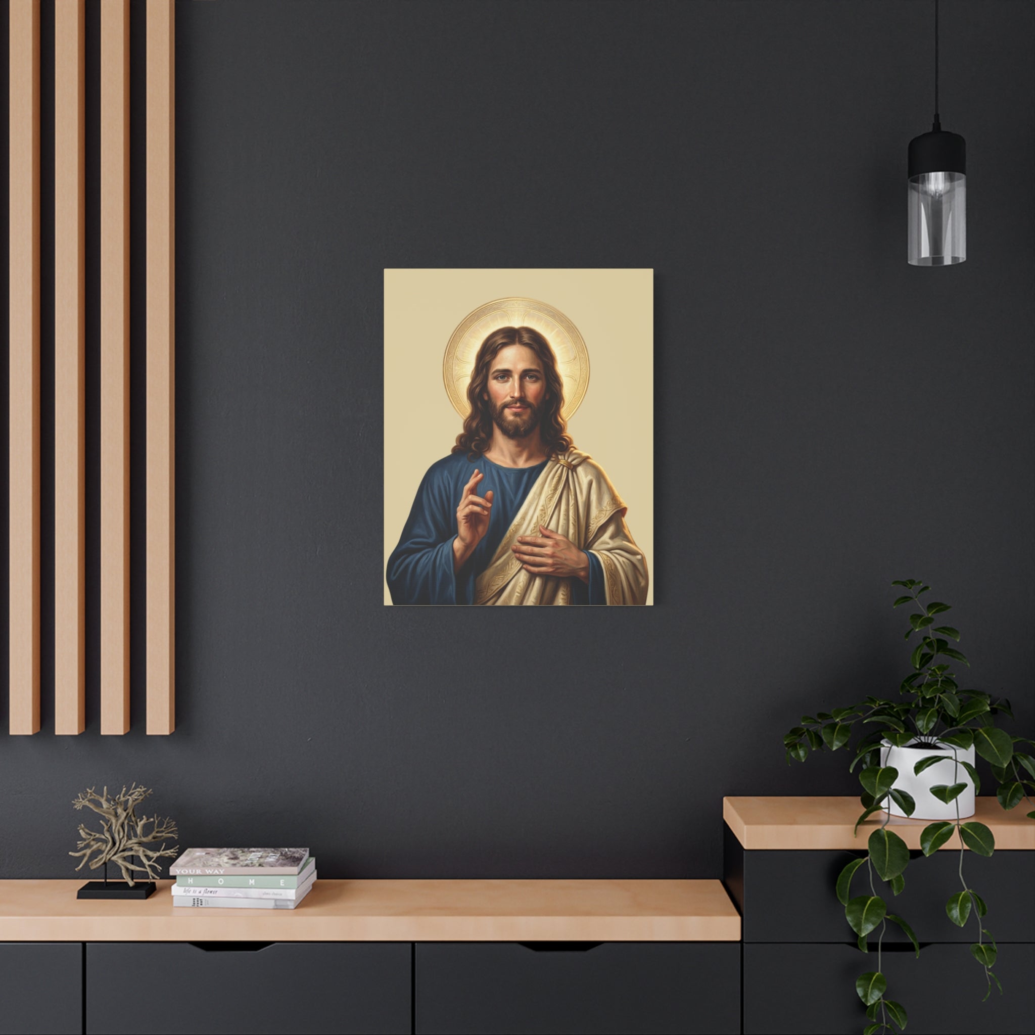 Jesus Portrait - Matte Stretched Canvas Print
