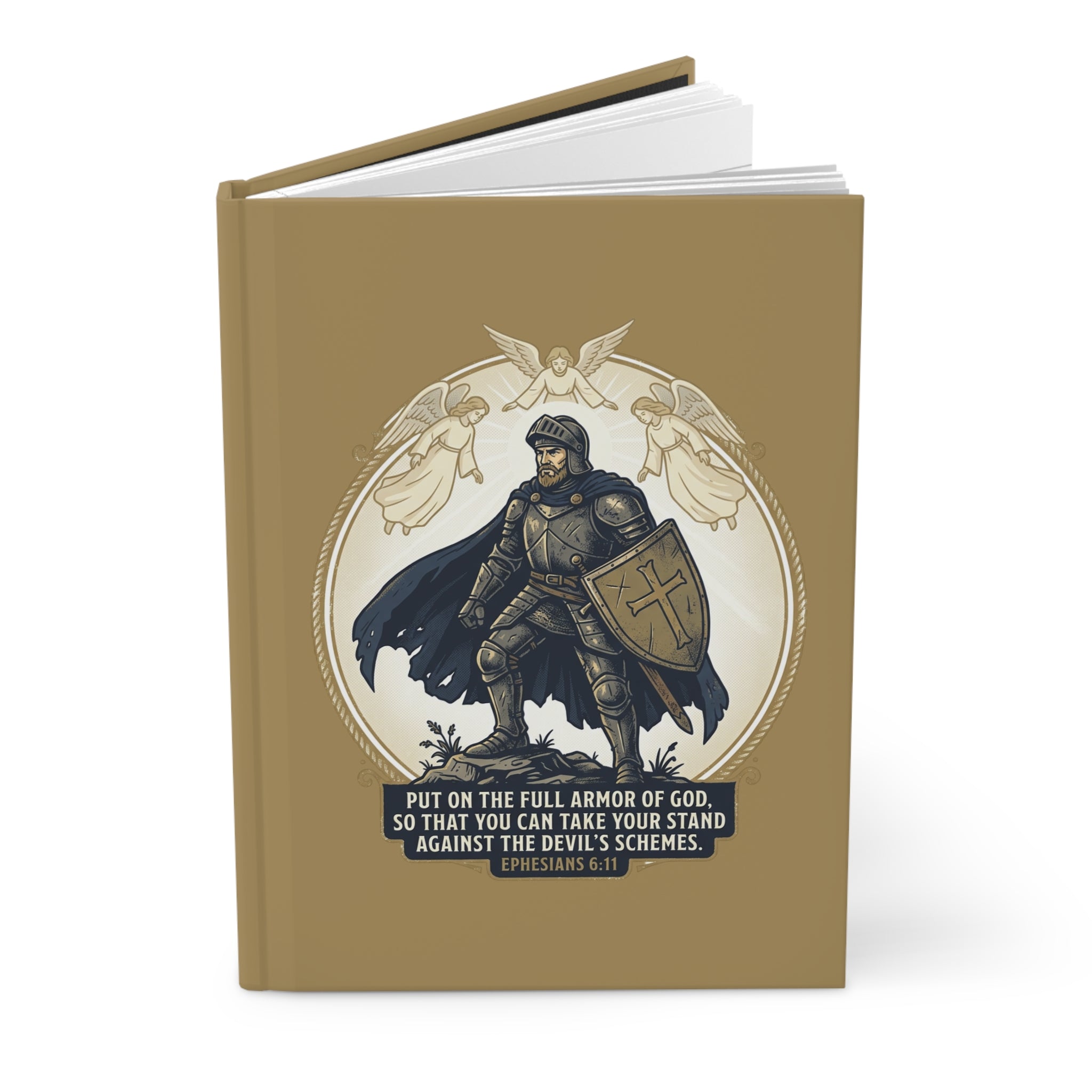 "Put On the Full Armor of God" Philippians 4:13 - Gold Hardcover Journal Matte