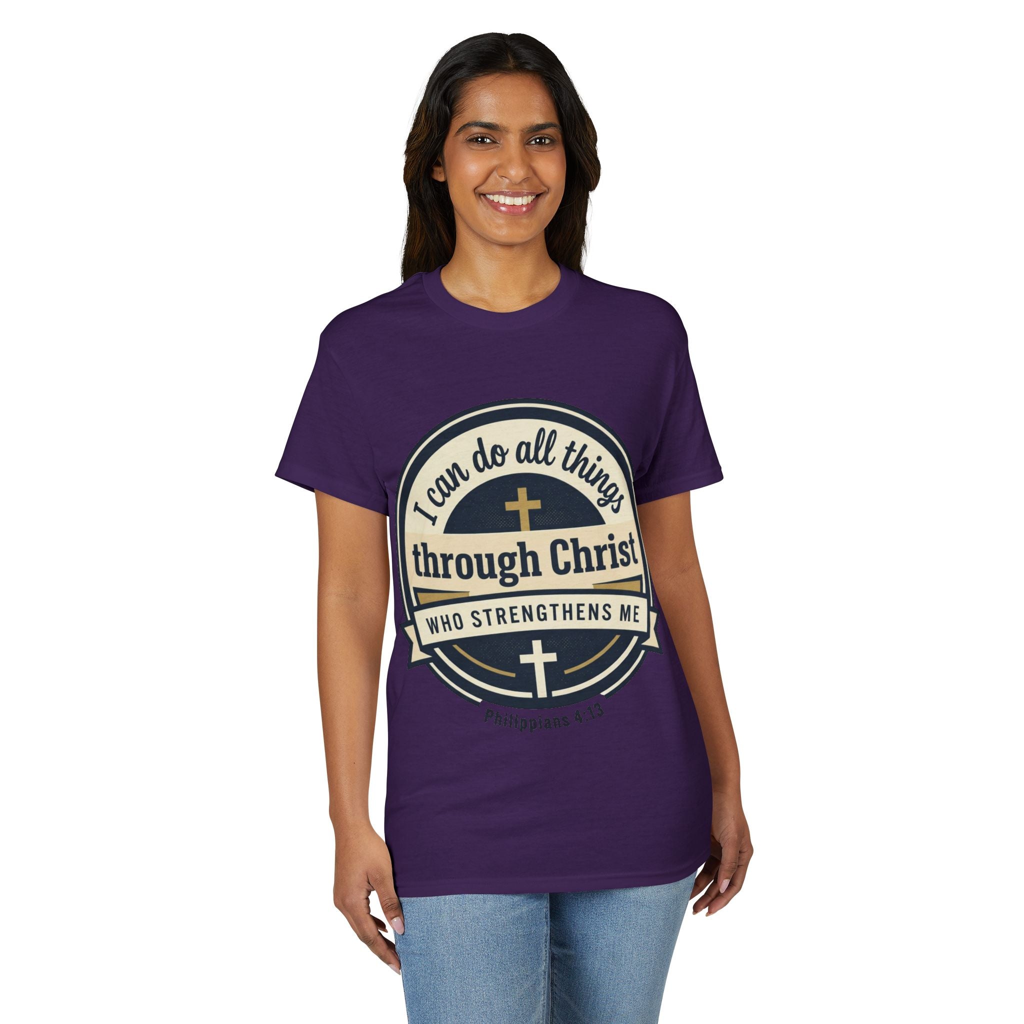 "I Can Do All Things Christ" Philippians 4:13 Graphic - Unisex DryBlend® Moisture Wicking Tee
