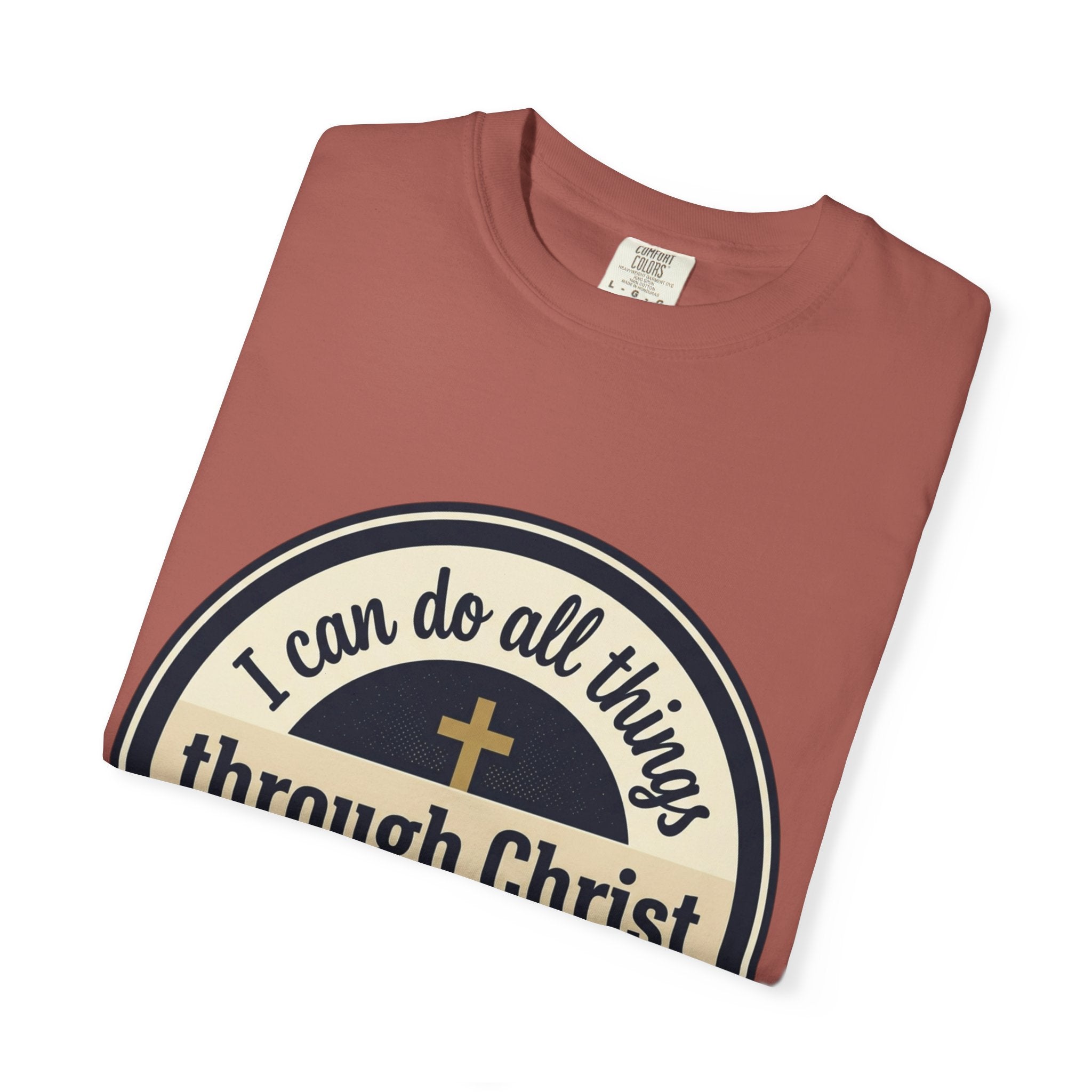 Unisex Garment-Dyed T-shirt | Philippians 4:13 Scripture Graphic
