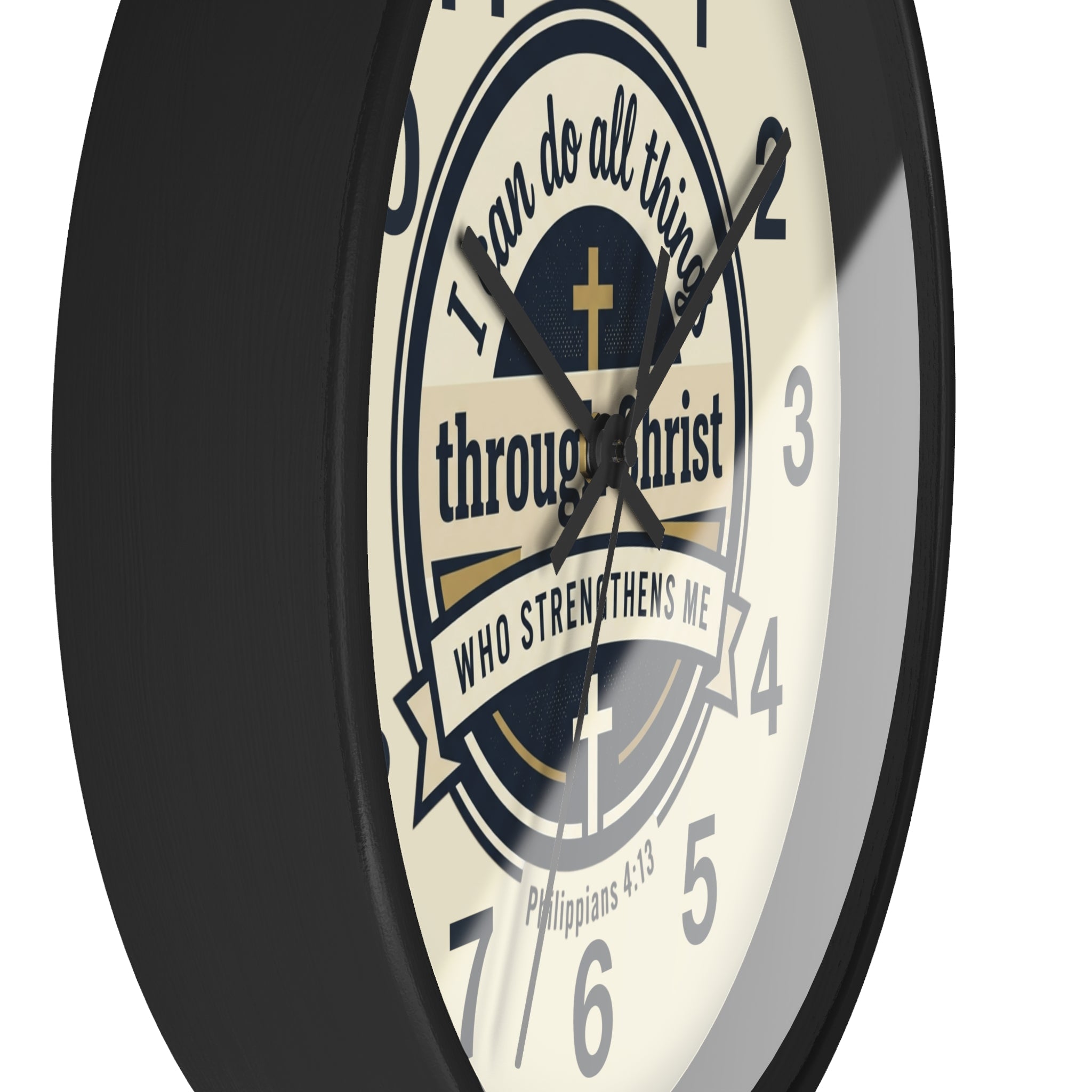 "I Can Do All Things Through Christ" Inspirational Wall Clock