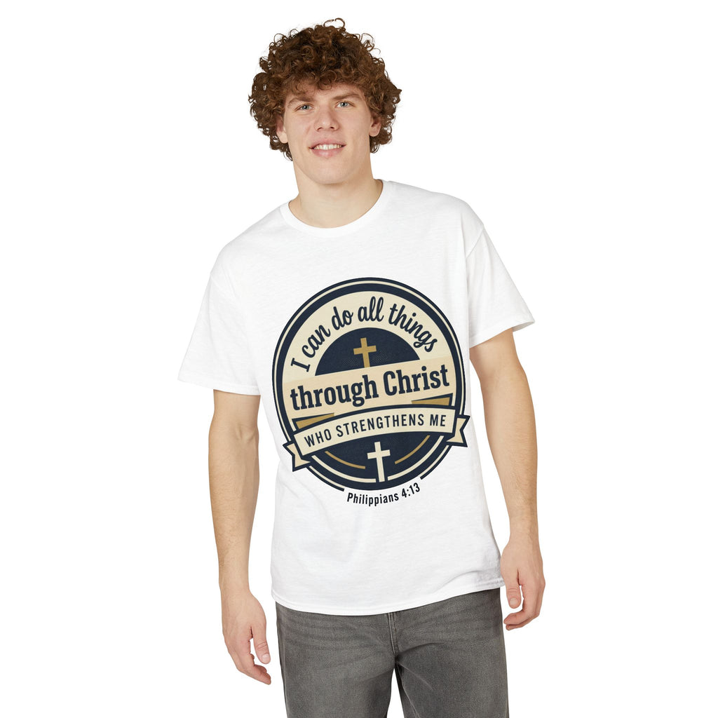 "I Can Do All Things Christ" Philippians 4:13 Graphic - Unisex DryBlend® Moisture Wicking Tee