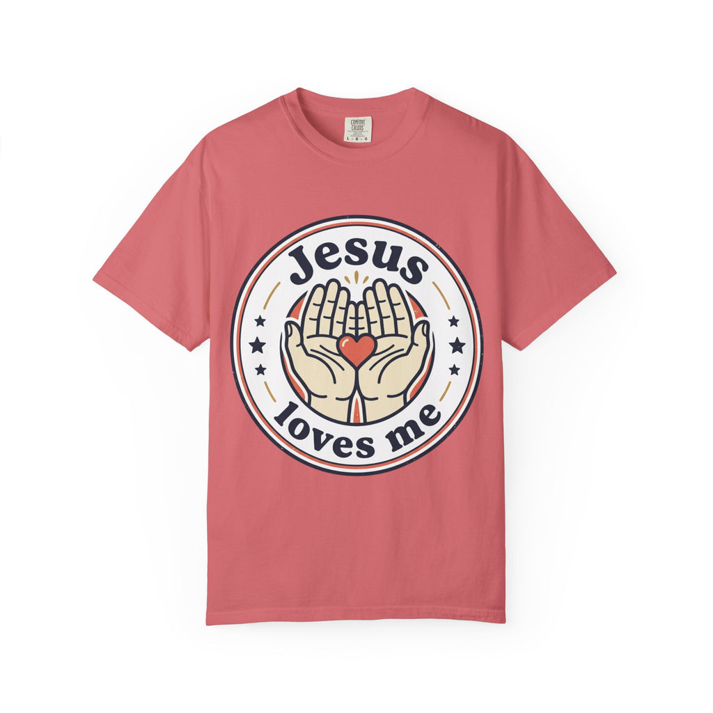 Unisex Garment-Dyed T-shirt | Jesus Loves Me Graphic