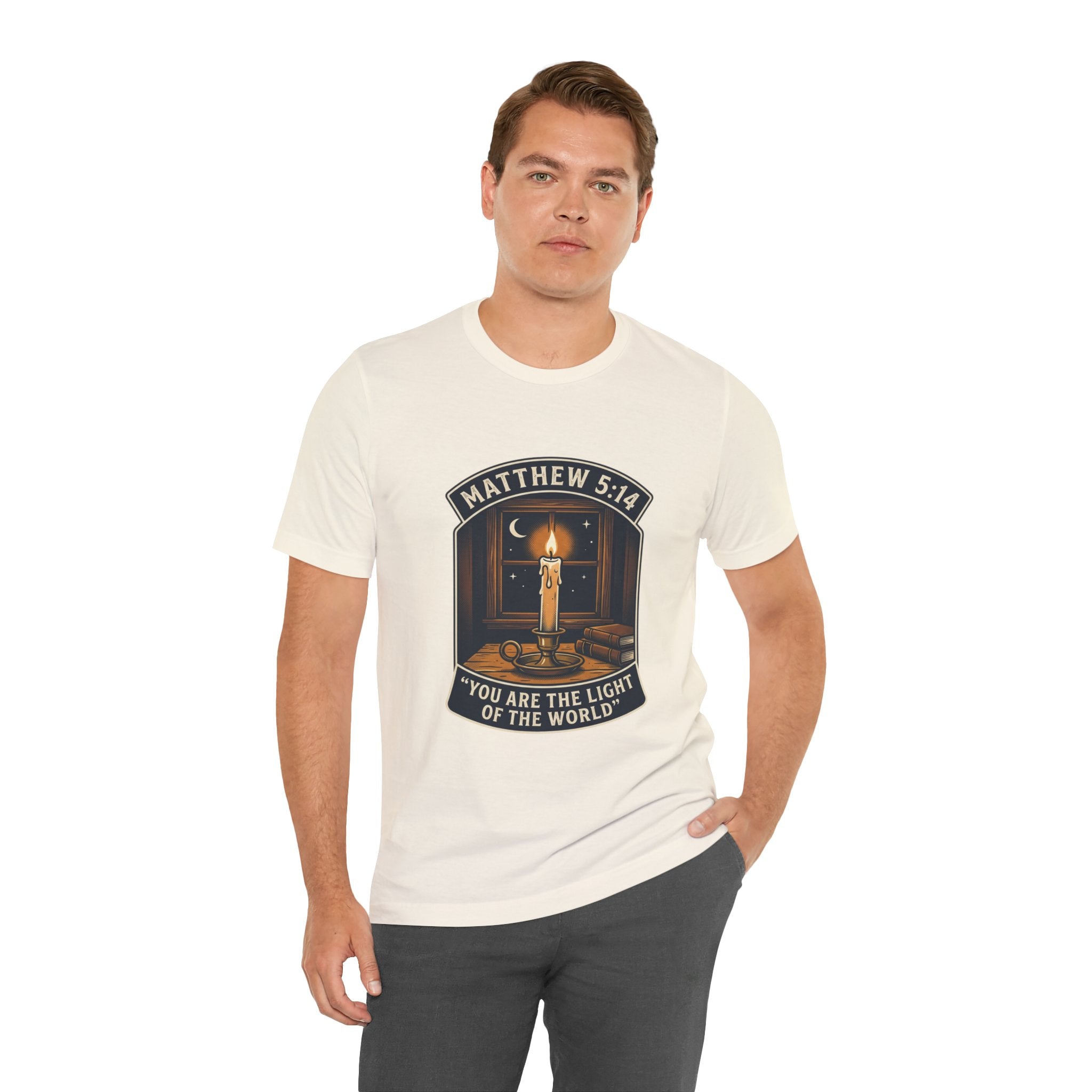 "You Are the Light of the World" Christian Tee  — Unisex Jersey Short Sleeve Tee