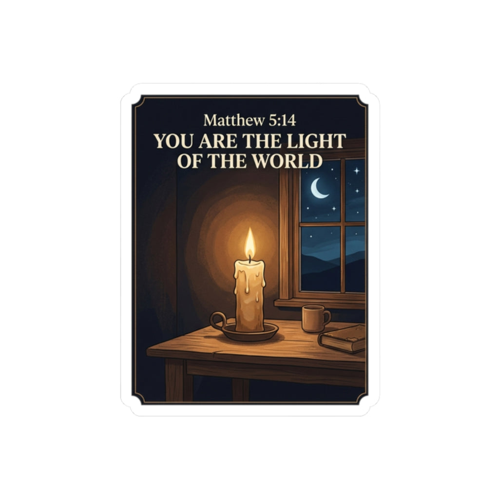“You Are the Light of the World” Scripture Portrait -  Kiss-Cut Vinyl Sticker