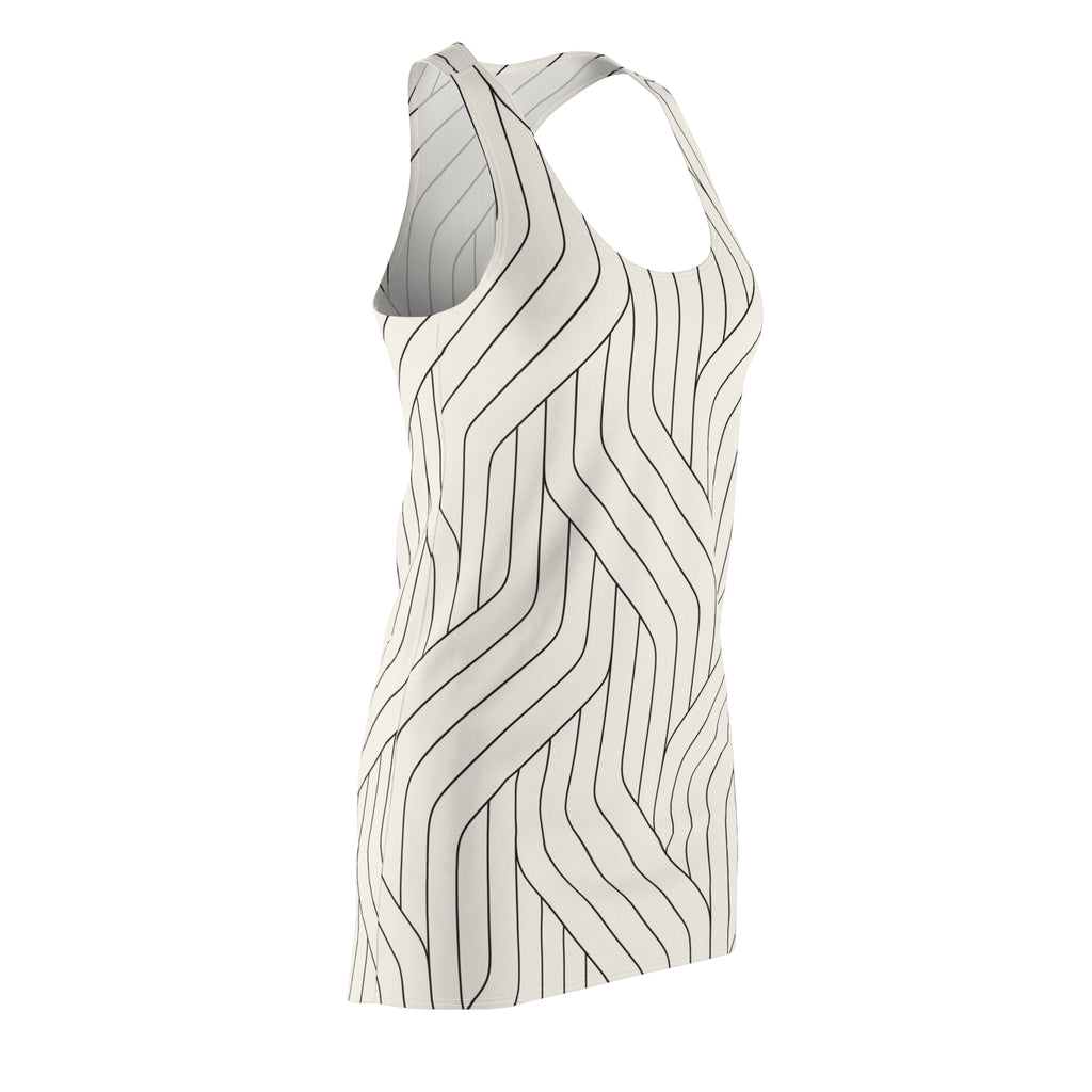 Geo Stripe Cut & Sew Racerback Dress (AOP)