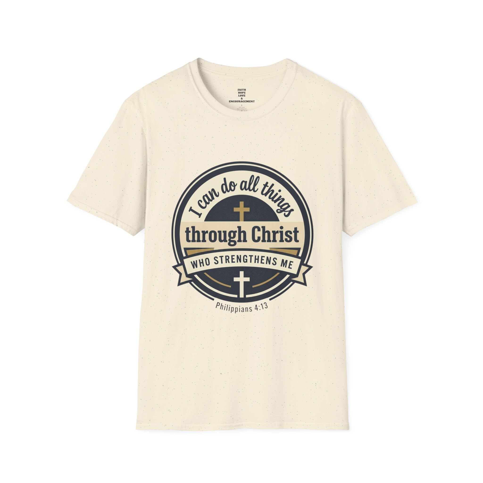 "I Can Do All Things Through Christ" Inspirational Faith Tee — Women's Soft Cotton T-Shirt