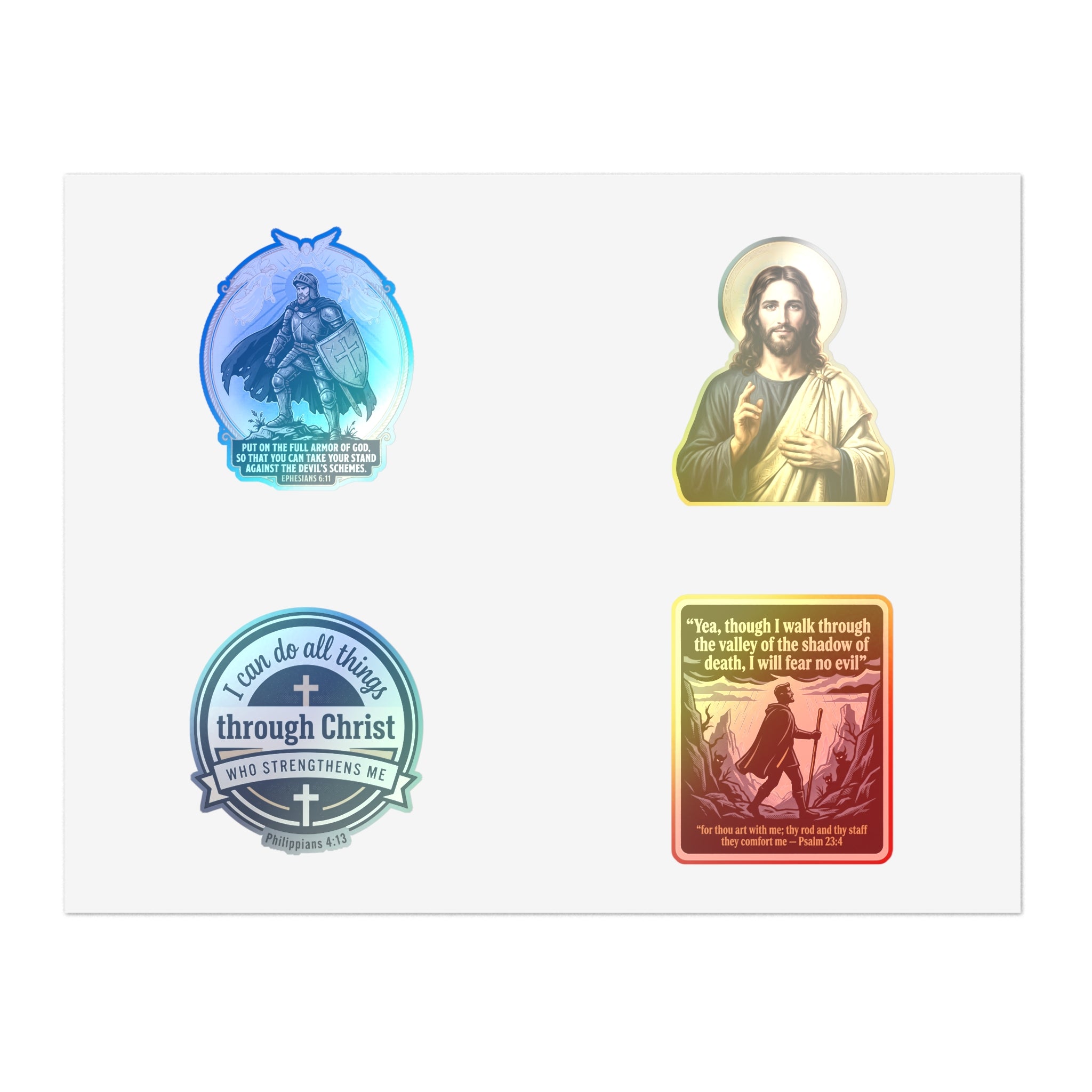 Christian Faith Scripture Graphics - Vinyl Sticker Sheets
