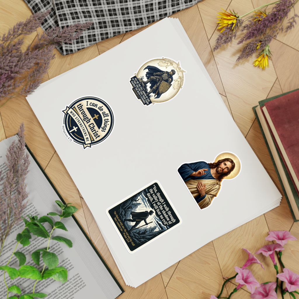 Christian Faith Scripture Graphics - Vinyl Sticker Sheets