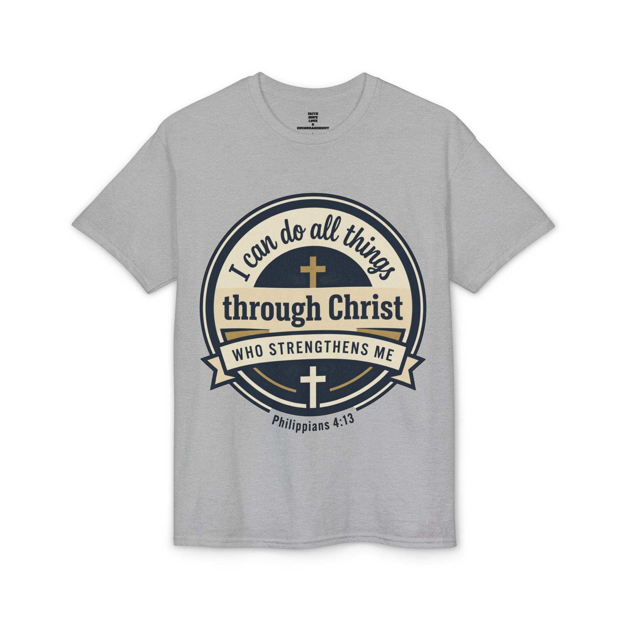 "I Can Do All Things Christ" Philippians 4:13 Graphic - Unisex DryBlend® Moisture Wicking Tee