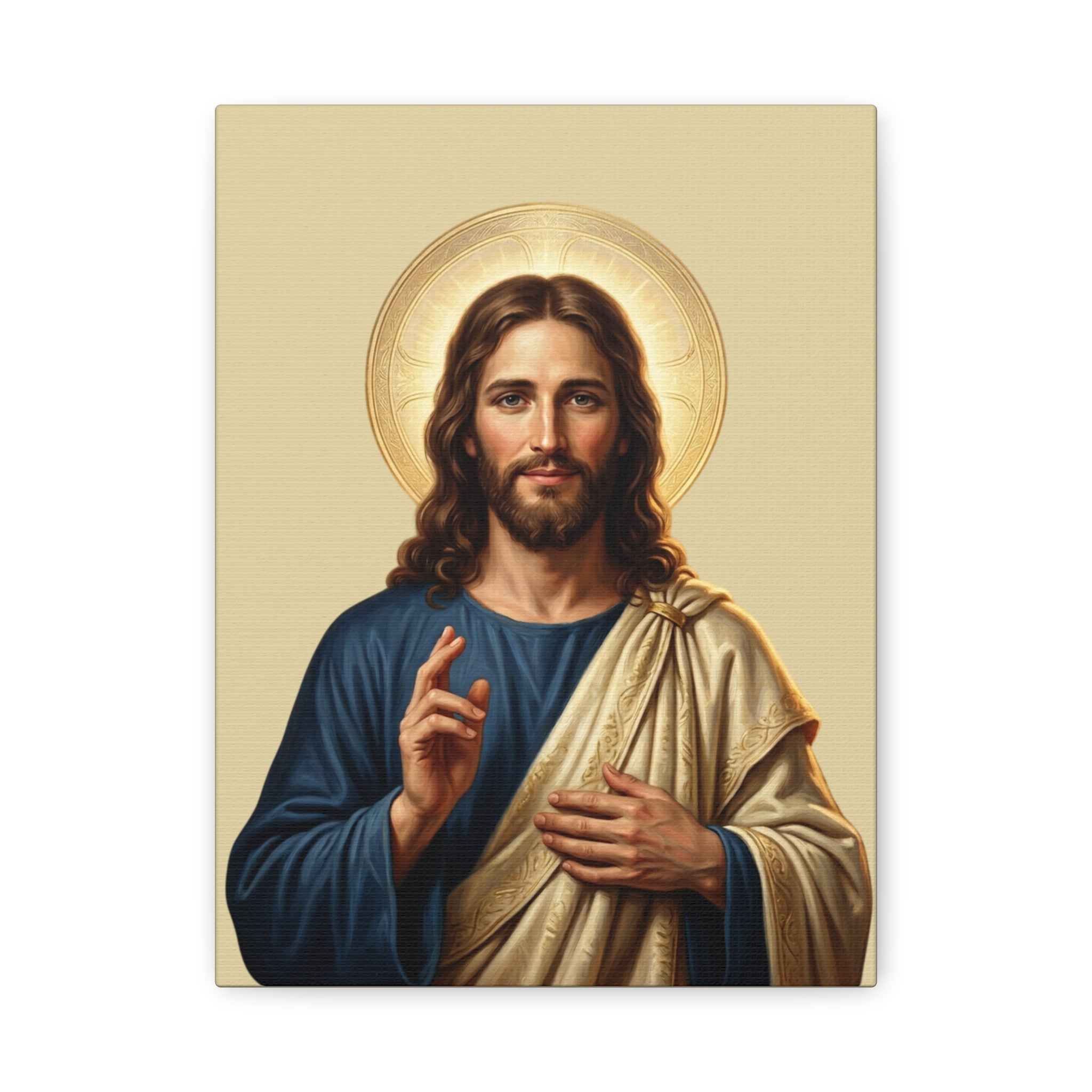 Jesus Portrait - Matte Stretched Canvas Print