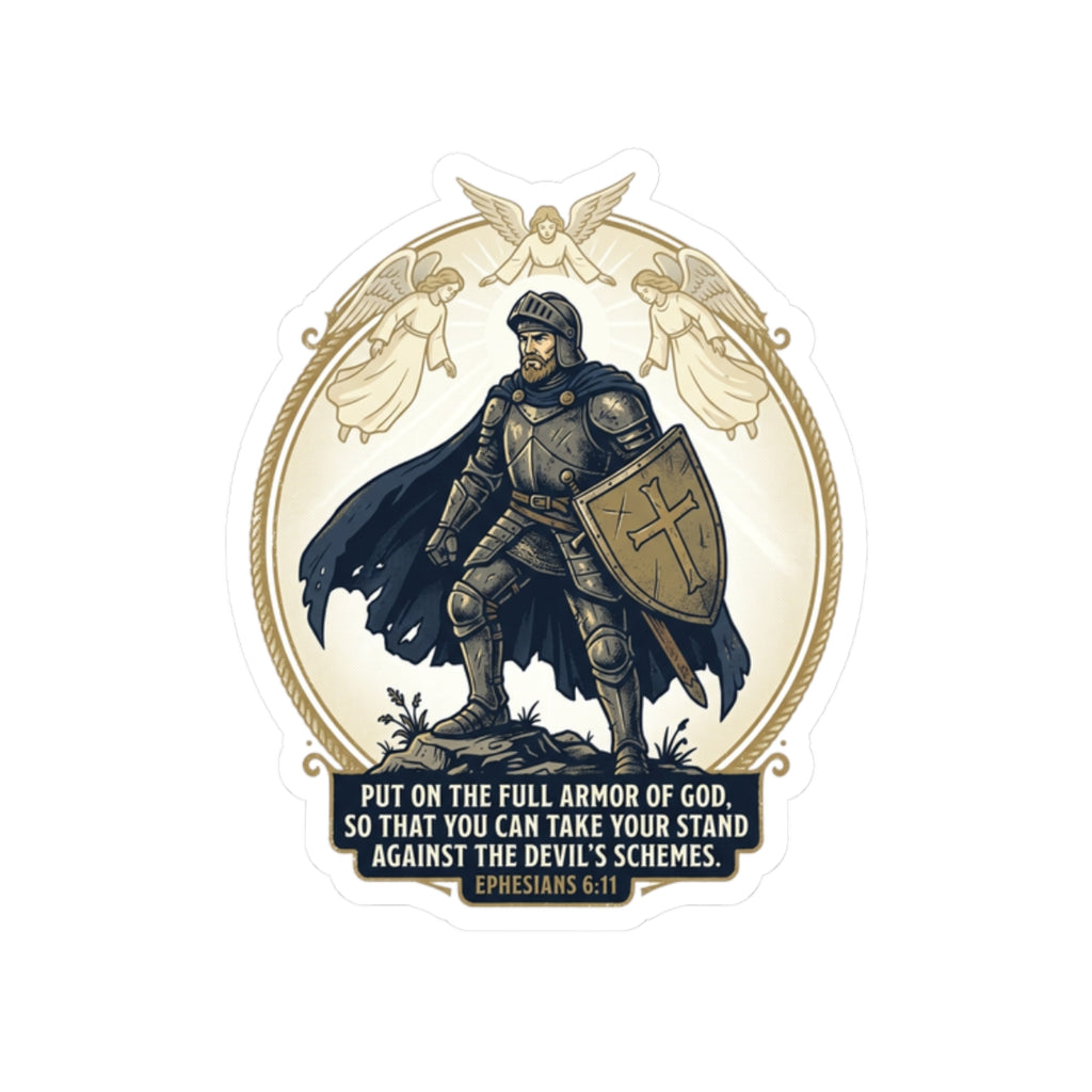 "Put On The Full Armor Of God" Scripture Graphic — Kiss-Cut Vinyl Sticker