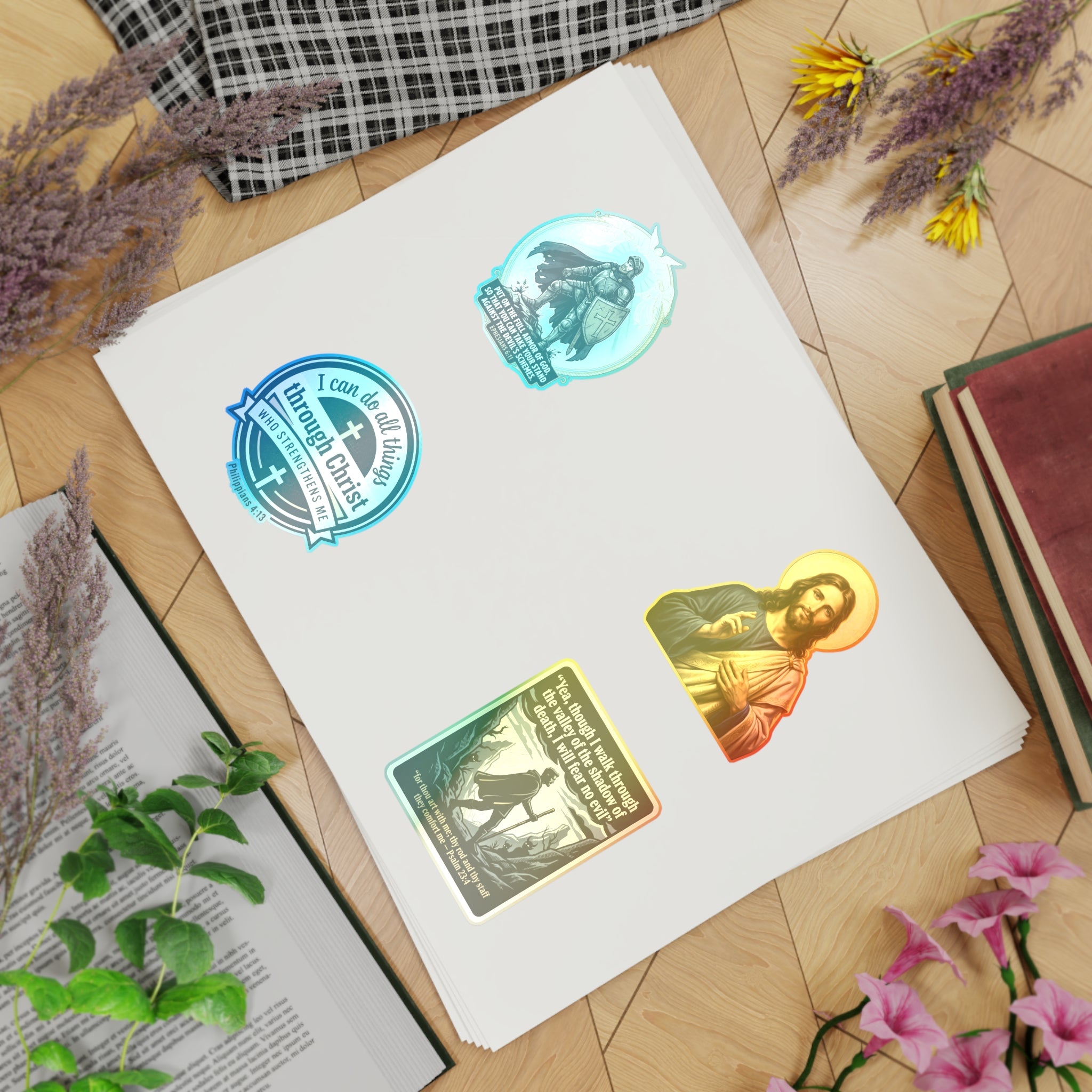 Christian Faith Scripture Graphics - Vinyl Sticker Sheets