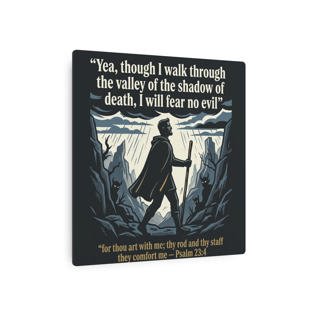 Psalm 23:4 Inspirational Wall Art - Metal Sign