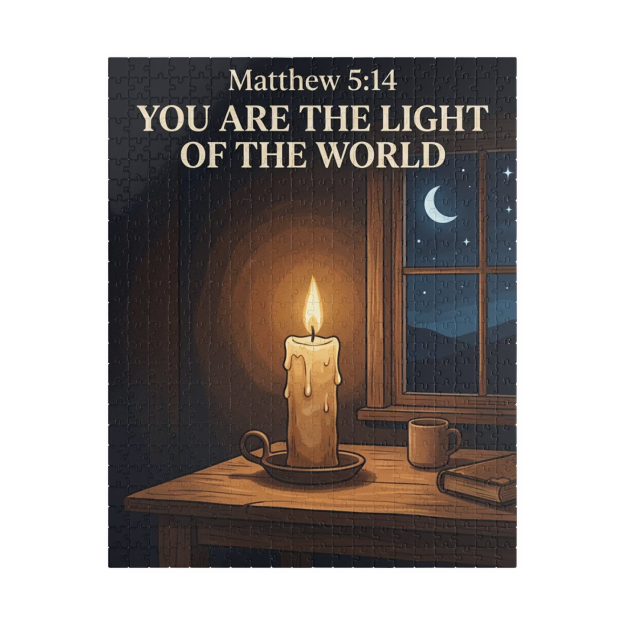 "You are the light of the World" Matthew 5:14 Puzzle (252/520 piece variants)