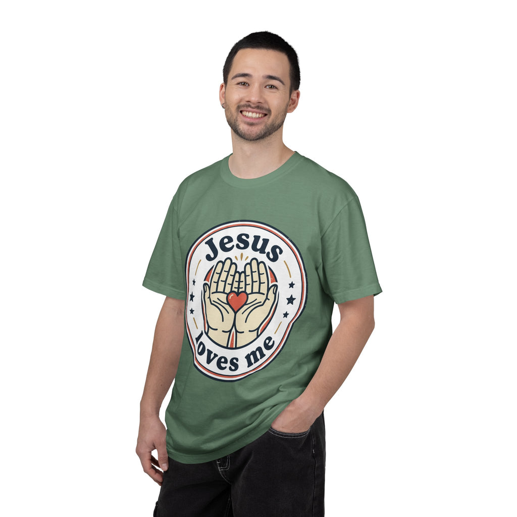 Unisex Garment-Dyed T-shirt | Jesus Loves Me Graphic