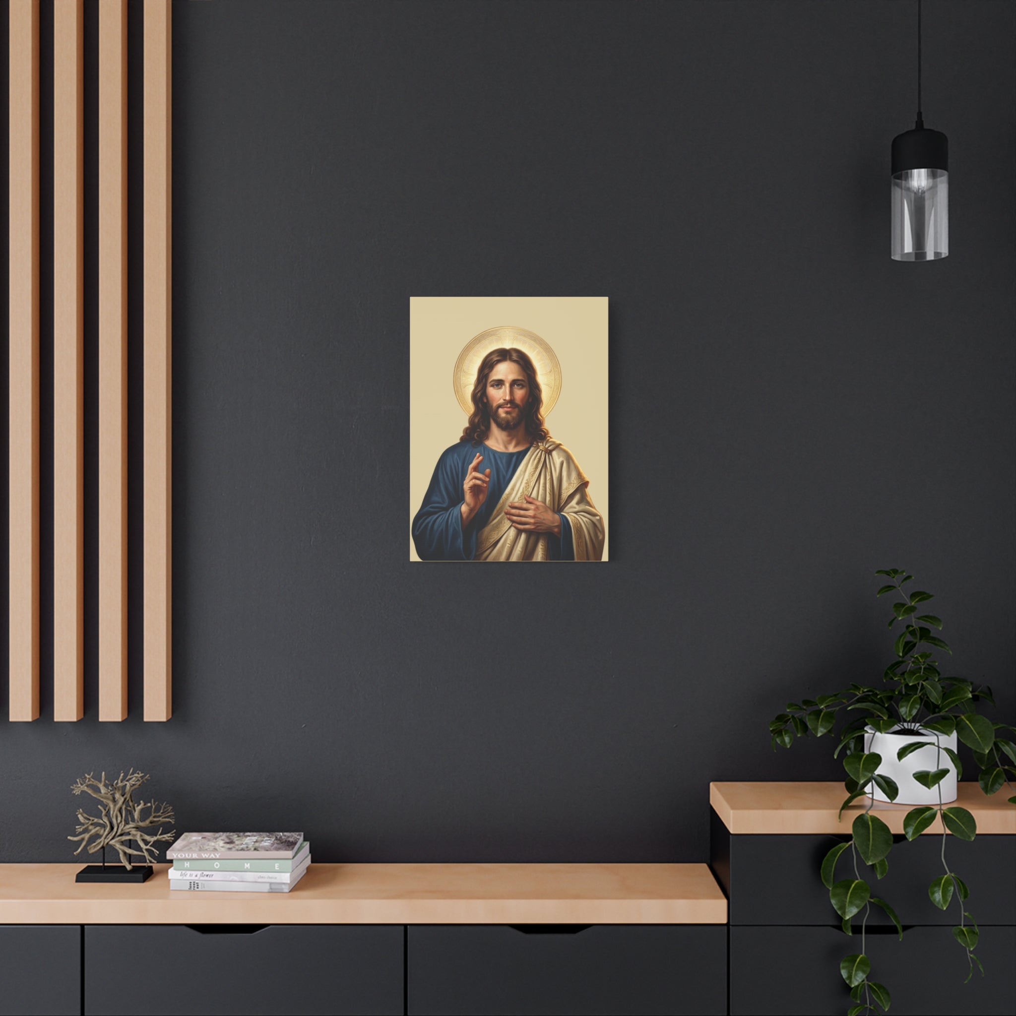 Jesus Portrait - Matte Stretched Canvas Print