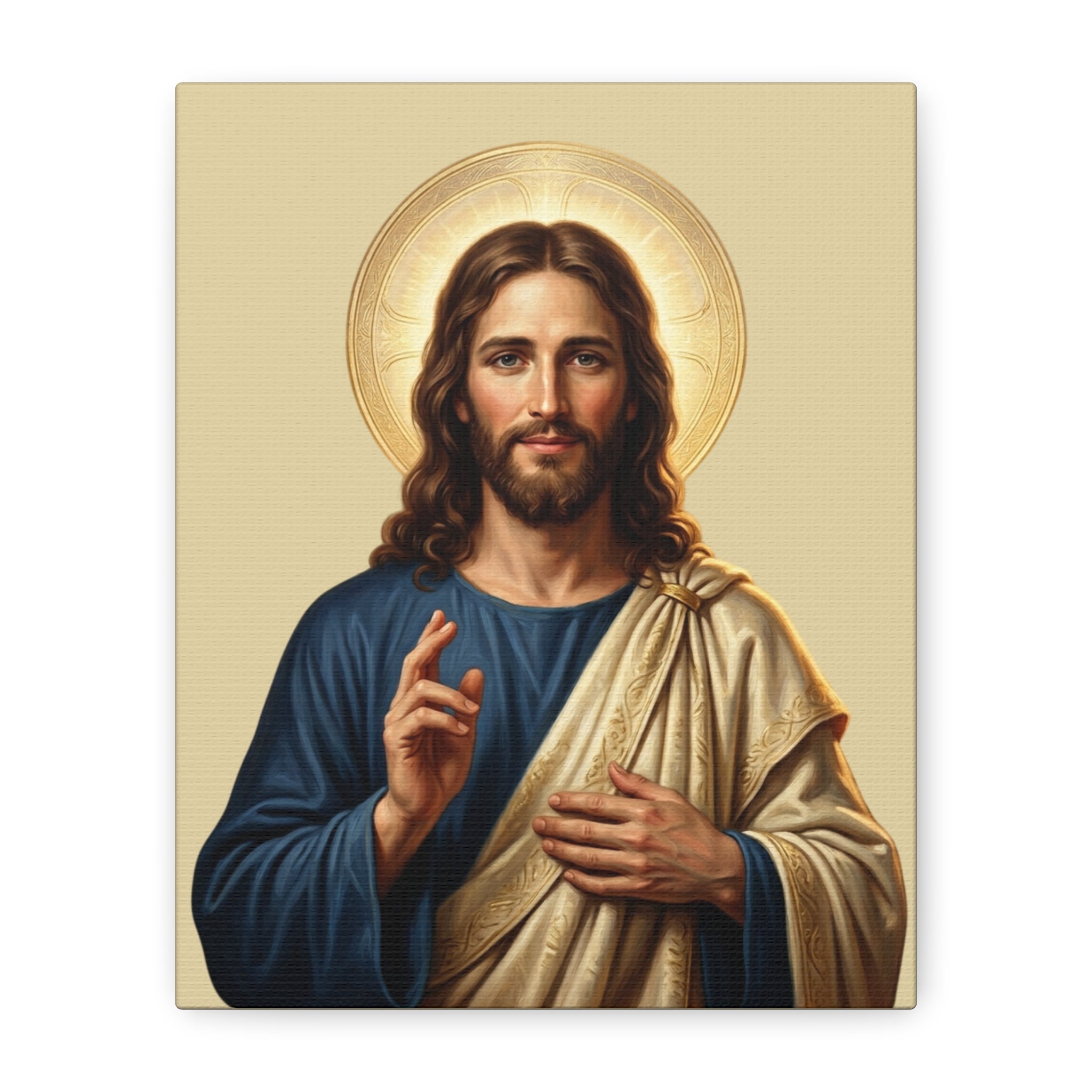 Jesus Portrait - Matte Stretched Canvas Print