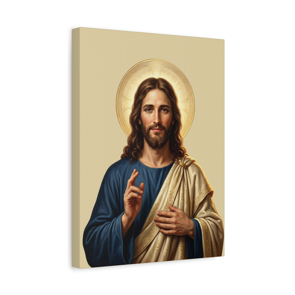 Jesus Portrait - Matte Stretched Canvas Print