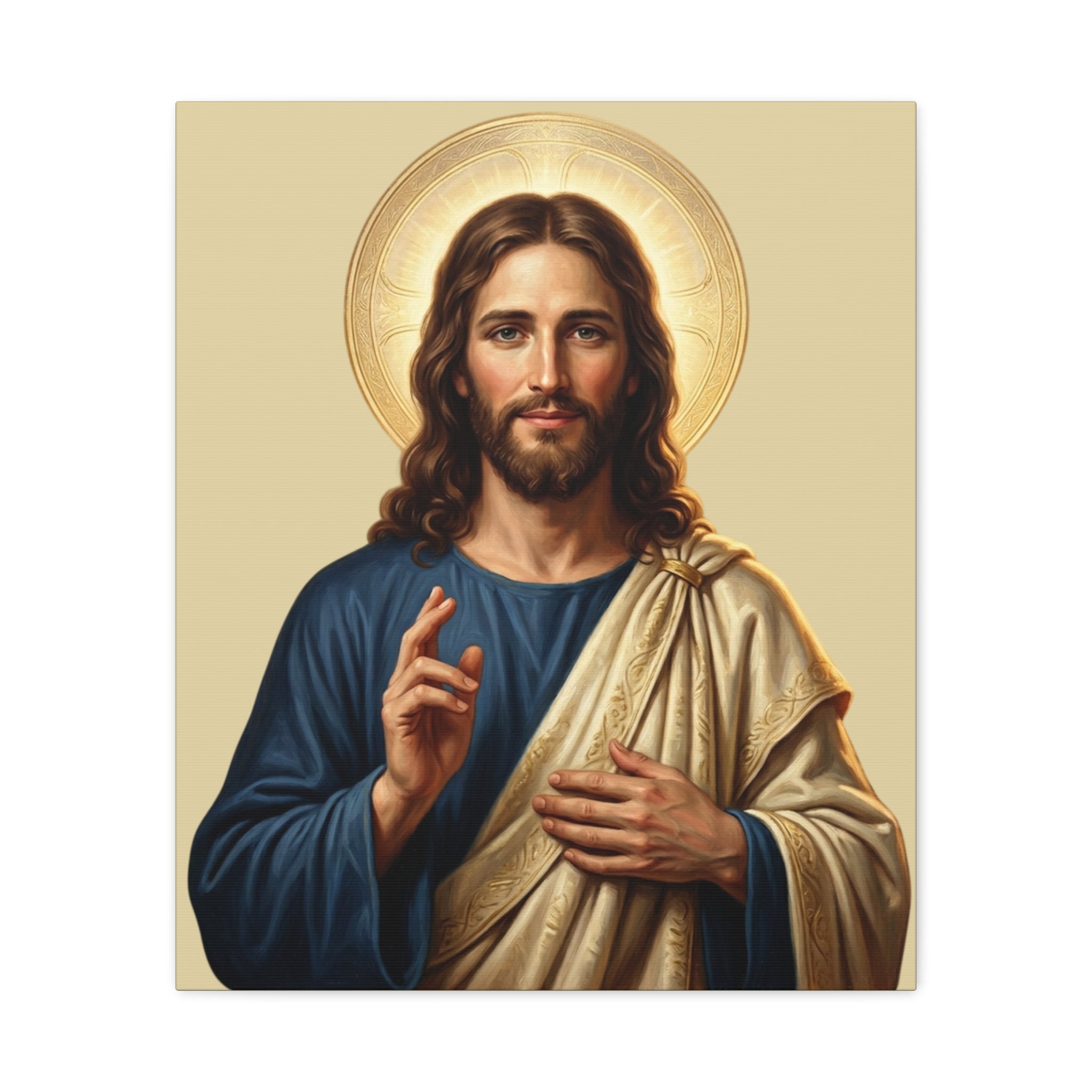 Jesus Portrait - Matte Stretched Canvas Print