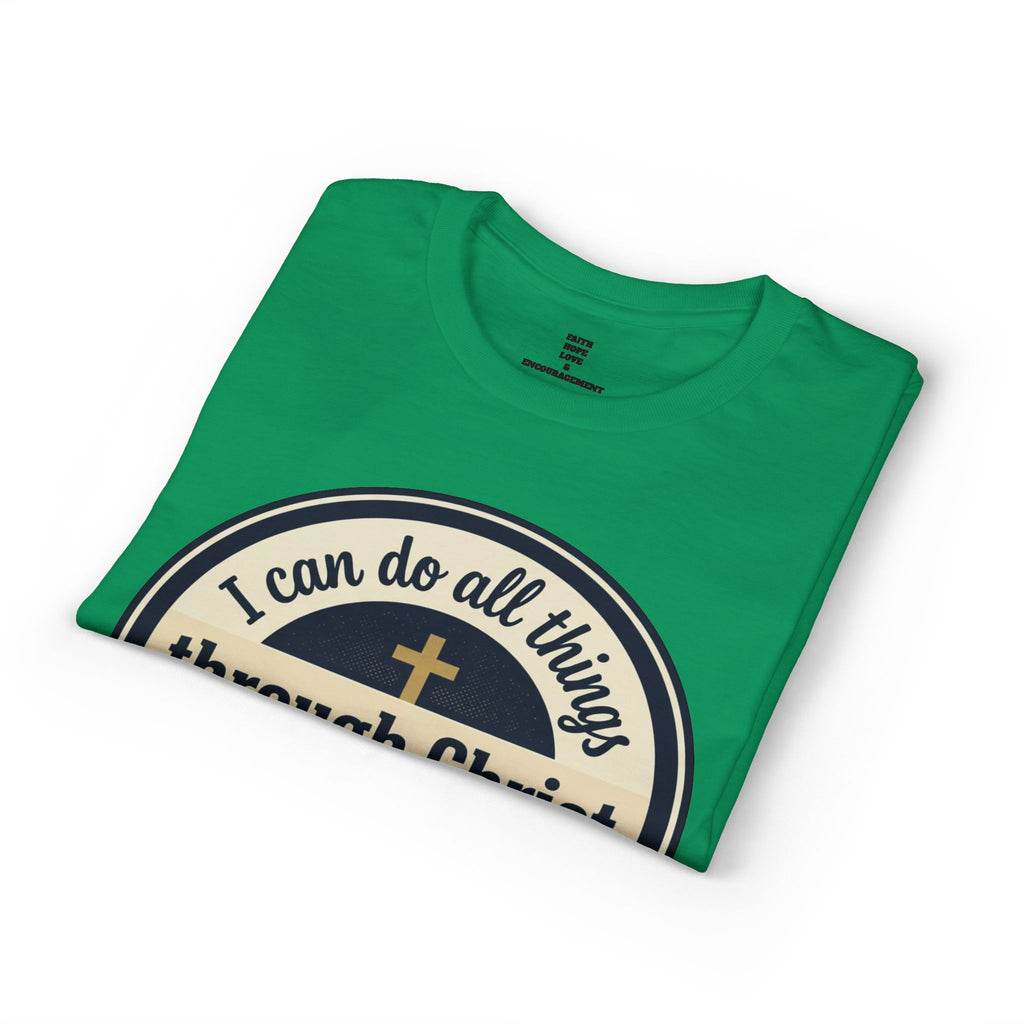 "I Can Do All Things Christ" Philippians 4:13 Graphic - Unisex DryBlend® Moisture Wicking Tee