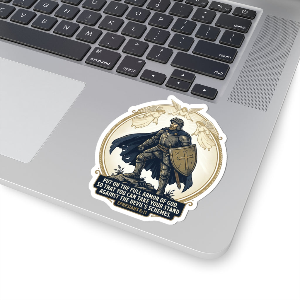 "Put On The Full Armor Of God" Scripture Graphic — Kiss-Cut Vinyl Sticker