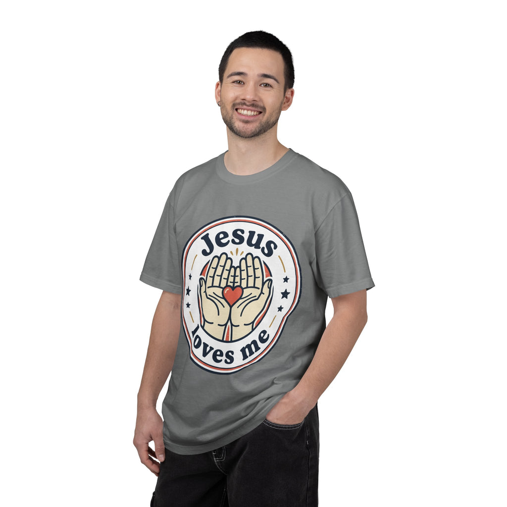 Unisex Garment-Dyed T-shirt | Jesus Loves Me Graphic