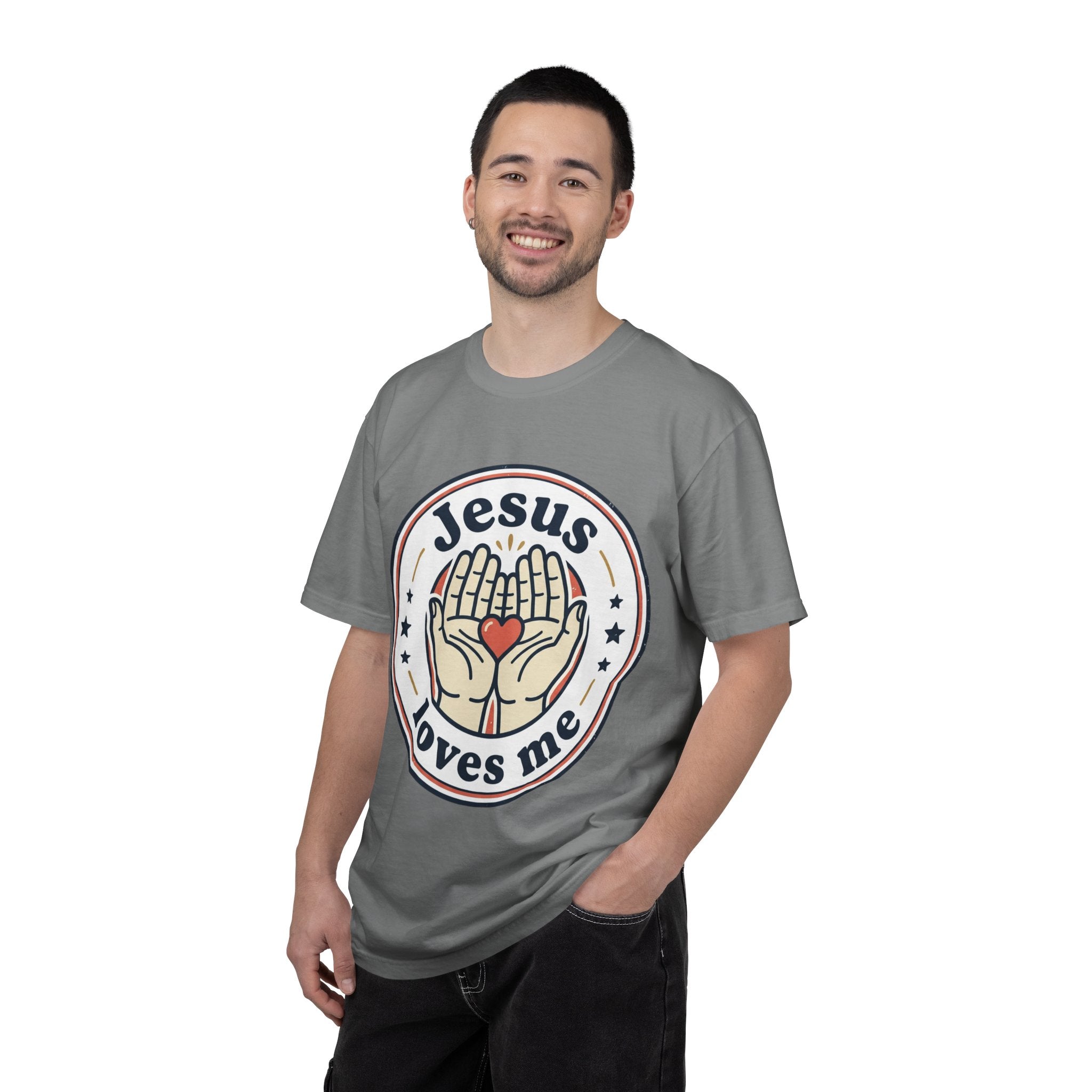 Unisex Garment-Dyed T-shirt | Jesus Loves Me Graphic