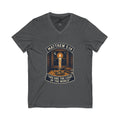 “You Are the Light of the World” Inspirational Christian Shirt — Unisex Jersey Short Sleeve V-Neck Tee