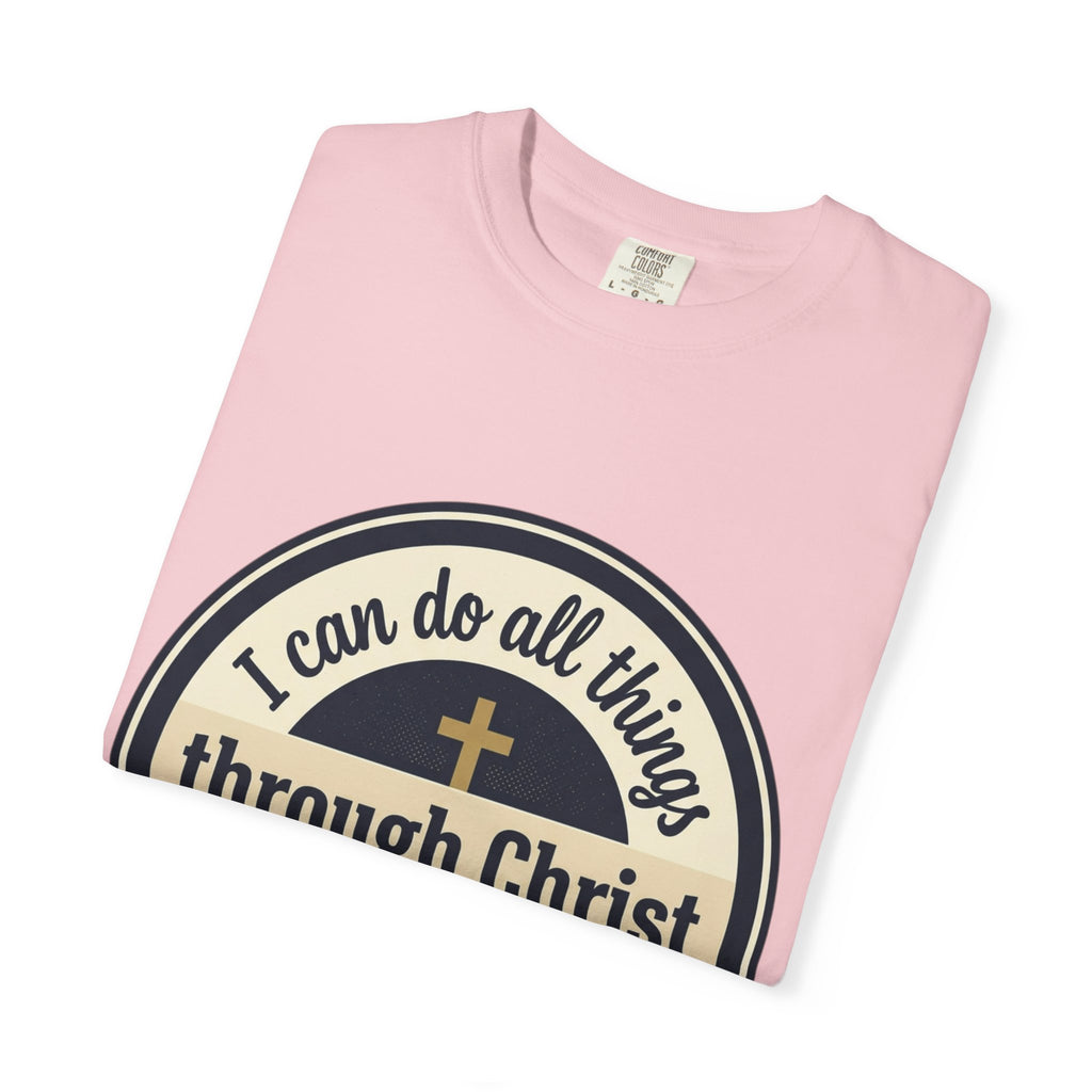 Unisex Garment-Dyed T-shirt | Philippians 4:13 Scripture Graphic