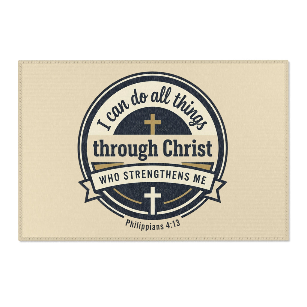 "I Can Do All Things Through Christ"(Philippians 4:13) Area Rug