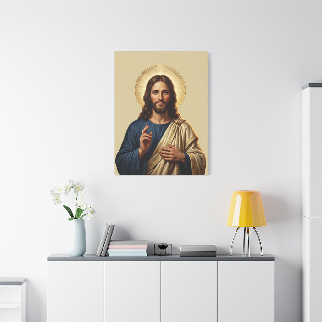 Jesus Portrait - Matte Stretched Canvas Print